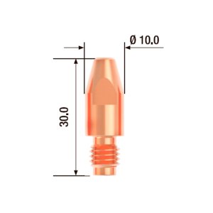 FUBAG Контактный наконечник M8х30 мм ECU D=0.9 мм (25 шт.) в Кемерово фото