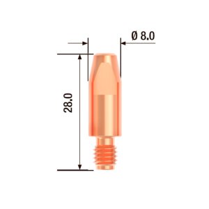 FUBAG Контактный наконечник M6х28 мм ECU D=1.6 мм  (25 шт.) в Кемерово фото