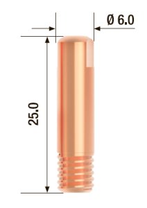 FUBAG Контактный наконечник M6х25 мм ECU D=0.6 мм (10 шт.) в Кемерово фото