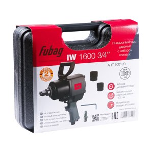 FUBAG Пневмогайковерт ударный IW1600 3/4 дюйма с  набором головок в кейсе в Кемерово фото