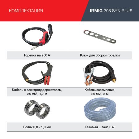 FUBAG Сварочный полуавтомат IRMIG 208 SYN PLUS c горелкой FB 250 3m в Кемерово фото