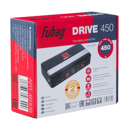 Пусковое устройство FUBAG DRIVE 450 с разъемом type-C на входе в Кемерово фото