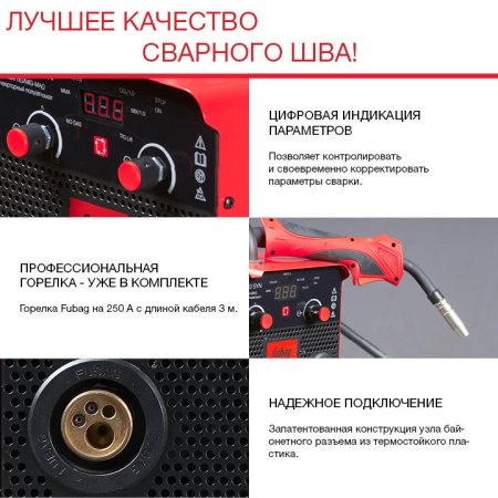 FUBAG Сварочный полуавтомат IRMIG 200 SYN с горелкой 250 А 3 м в комплекте в Кемерово фото