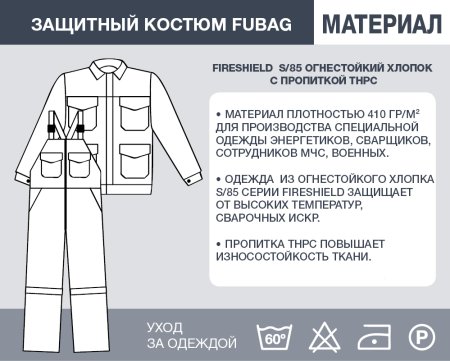 Защитный костюм Fubag размер 48-50 рост 5 в Кемерово фото