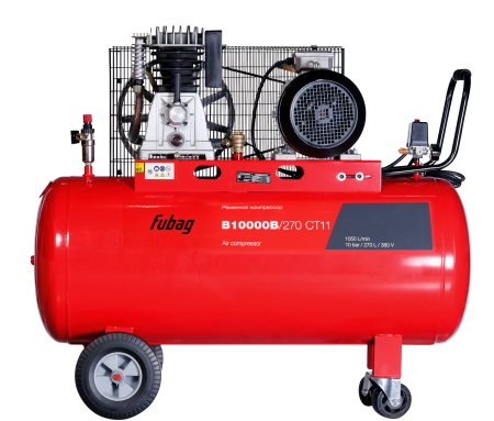 Ременной одноступенчатый компрессор FUBAG B10000B/270 CT11 + Набор пневмоинструмента 34 предмета (в кейсе) + Набор пневмоинструмента Basic S1000 3 предмета в ПОДАРОК! в Кемерово фото